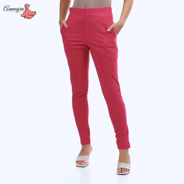 Pink Cotton Pant For Women From Aamayra Fashion House